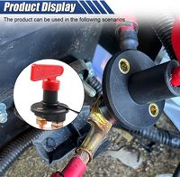 Interrupteur de coupure de batterie 12V avec clé amovible pour moto et voiture, interrupteur rotatif antivol, interrupteur maître d'alimentation (M8)