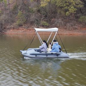 <span class=keywords><strong>Bateau</strong></span> de pêche gonflable type catamaran avec auvent, design léger et stable, fabrication OEM ODM - Product Image 1