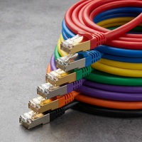 Kabel Patch Ethernet KECHENG Cat5e/Cat6/Cat7/Cat8 RJ45 Konduktor Tembaga Murni Kabel Jaringan dengan Selubung PVC LSZH untuk Shopify