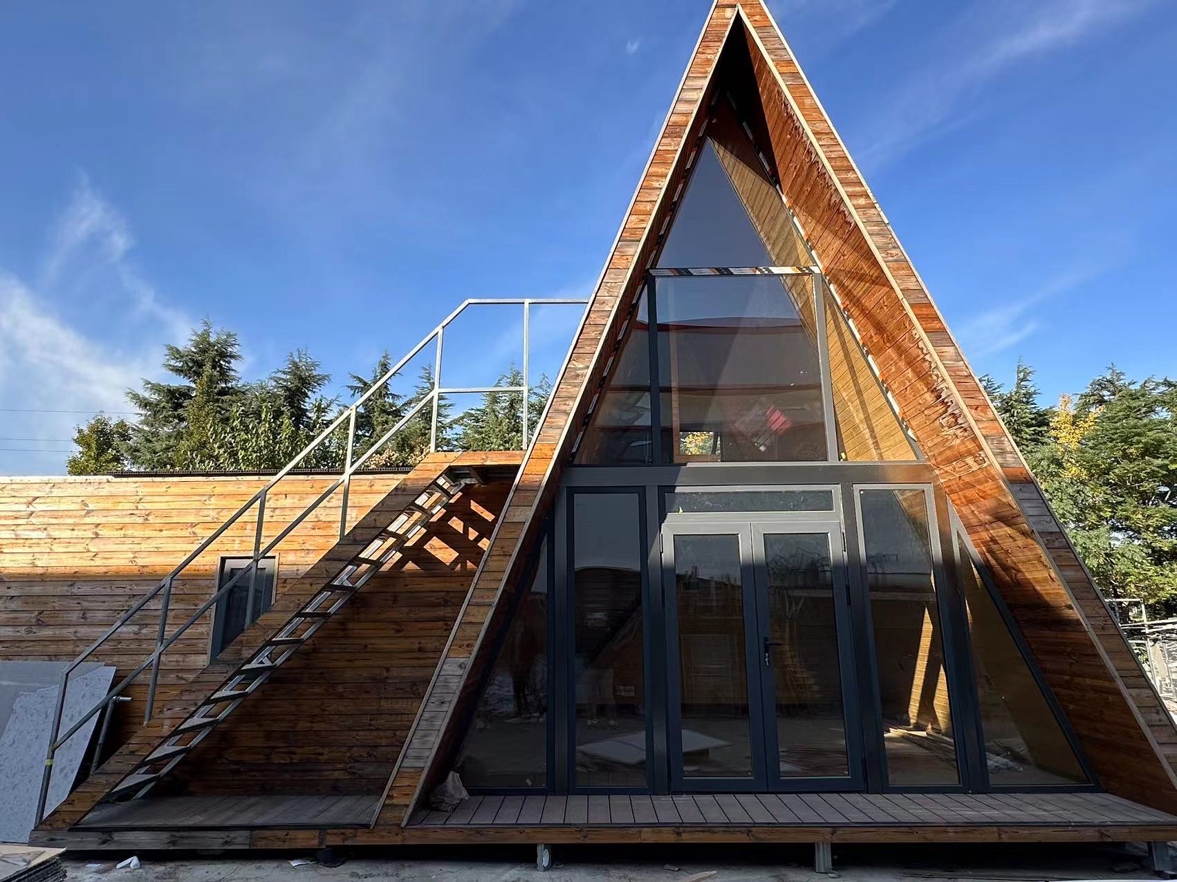 Triangle Prefab a Frame House Triangle House Prefabricated Modular ...