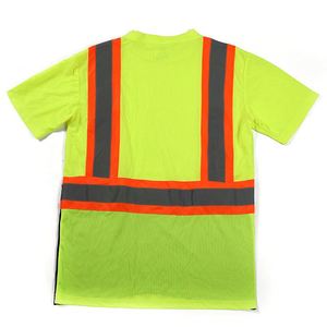 Camiseta Reflectante de Trabajo de Manga Corta, Color Amarillo Neón, Transpirable, para Trabajadores de Infraestructura, Personalizable - Product Image 2