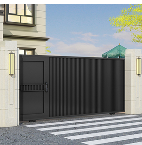 Moderno Design Simples Elétrico Frente Exterior Portão Design Controle Remoto Impermeável Deslizante Portão De Jardim De Alumínio - Product Image 2