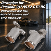Colector de Escape de Alto Rendimiento de Acero Inoxidable de 200 Celdas para Porsche 911 991.2 GT2 RS 3.8T