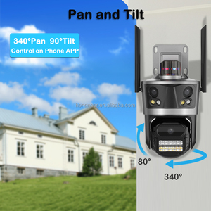 Cámara de Seguridad Inteligente WiFi Hongnaer <span class=keywords><strong>ICSee</strong></span> 3/9MP con Alexa y Asistente de Google, PTZ, 3 Lentes, para Exteriores, Hogar y Tienda - Product Image 3