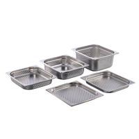 Perforiertes Edelstahl-Dampfgar- und Abtropfblech 1/1 für Dampfgarbehälter Gastronorm GN-Behälter