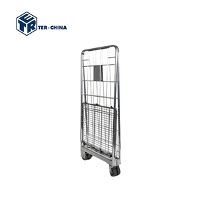 Chariot à main pliable à deux côtés en acier Q235 léger 700x800, cage à roulettes H1700/H1950 pour le transport et le stockage - Product Image 6