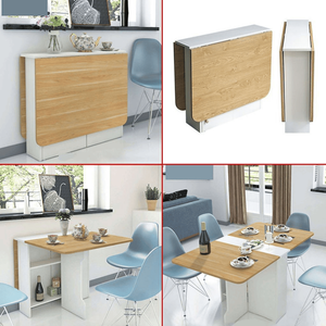Clus Ohaha Smart Multi-function <b>Folding</b> Dining <b>Table</b> - With Wheels/No Wheels BA005 Smart Foldable Dining <b>Table</b> With Rolling Whee - Product Image 4