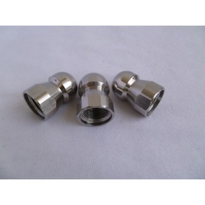 Stainless Steel 3/8 Internal Thread Pipe Cleaning Nozzle High Pressure Cleaner Descaling Stripping Front And Rear Spray Water - Product Image 1