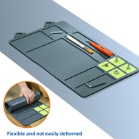 Tapis de nettoyage carré en PVC souple écologique, épaisseur 5 mm, diamètre 915 mm, avec support magnétique pour outils de réparation