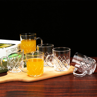 En gros Vintage En Relief 8oz Jus Soda Bière Pinte Verre Tasse Tasse Épaissie Bière Chope pour Party Bar Hôtel Restaurant