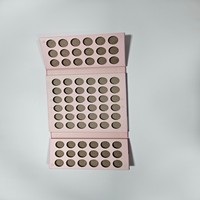 Palette à paupières vide multi-pliables de grande capacité, idéale pour l'emballage en gros de cosmétiques DIY et de marques privées