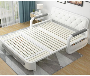 Juego de sofás de madera maciza de estilo japonés, muebles de 3 plazas, 3 en 1 sofá cama, sofá cama funcional - Product Image 1