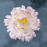 Bouquet de fleurs éternelles en céramique fait main, pivoines simulées, décoration de bureau DIY, vase de style pastoral, divers cadeaux de fêtes