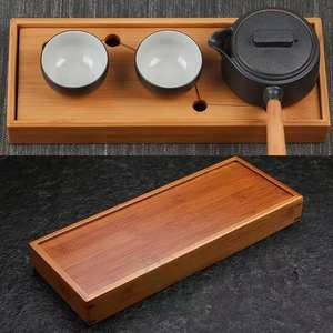 Bandeja de Té de Bambú Grande y Duradera de Diseño Personalizado de Seven Stars Manufacture, Caja de Almacenamiento de Agua, Juego de Té Moderno Clásico con Logotipo Personalizado - Product Image 1