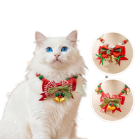Exportation transfrontalière de nouveaux foulards de Noël pour animaux de compagnie, nœuds papillon pour chats et chiens, accessoires de collier de Noël et colliers festifs.