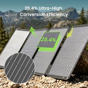Chargeur <span class=keywords><strong>solaire</strong></span> pliable avec double port USB-C/USB-A (5W) pour le camping, la randonnée et la randonnée pédestre - Téléphones et batterie externe - Product Image 5