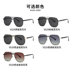 Lunettes de soleil carrées SPOEN, monture en métal, polarisées UV400, protection solaire rétro pour hommes, adultes - Product Image 4