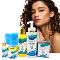 Label privé 5 pièces produits de soins de la peau curcuma collagène anti-âge visage et corps blanchiment de la peau savon nettoyant ensemble de soins de la peau
