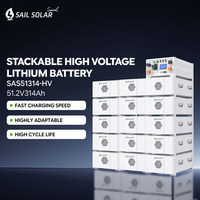 Module de batterie haute tension Sail Solar 51,2 V empilable pour système d'énergie solaire industrielle Ess