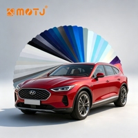 Película de Cambio de Color TPU MOTJ con Garantía de 5 Años, Efecto Metal Líquido que Cambia a Rojo, 1.52x16M, Película Protectora de Pintura Autoadhesiva