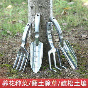 Aluminum Alloy Garden Shovel With Three Teeth Lightweight Digging Tool For Planting Flowers And Vegetables In Garden - Product Image 4
