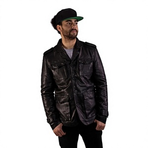 Veste en cuir véritable de vachette pour homme, personnalisable avec logo, robuste et durable, style motard, vente directe d'usine - Product Image 1