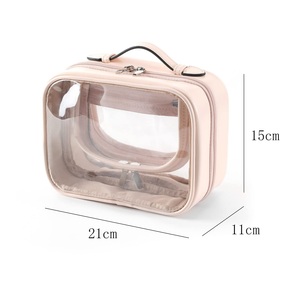 Clear Pvc Travel Wash Toiletry Bag Double Layers Waterproof Make up Bag for Women Ladies - Product Image 2