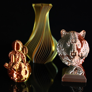 Gratkit ba màu lụa PLA Filament vàng + Đồng + bạc 1.75mm Chân không túi nhựa 1kg 3D in ấn Filament 220C vòi phun Temp - Product Image 4