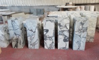 SH STONE Sala de estar Muebles de piedra Piedra natural Mármol Sofá Cama Mesa auxiliar Galaxy Blue Ocean Storm Marble Plinth