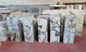 SH STONE Salon Meubles En Pierre Pierre Naturelle Marbre Canapé-Lit Table <span class=keywords><strong>D</strong></span>'appoint Galaxy Bleu Océan Tempête Marbre Plinthe - Product Image 2