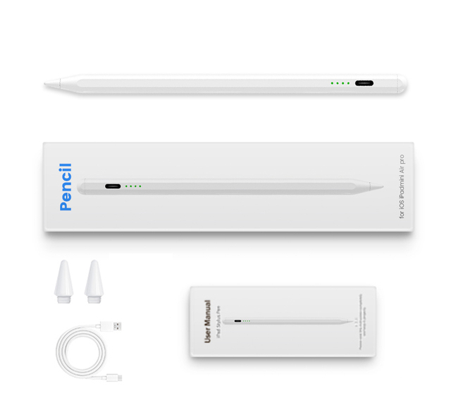 Wholesale Factory MEEPSS White Smart Active Palm Rejection Metal Stylus Pen Replaceable Nib Magnetic Attraction iPad
