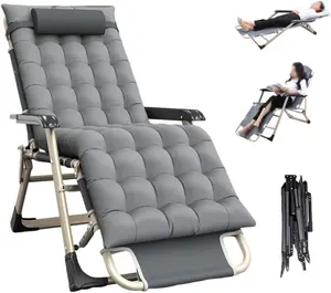 야외 조정 가능한 접이식 무중력 안락 의자 라운지 의자 편안한 정원 사무실 캠핑 비치 라운지 의자