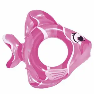 Mùa hè hồ bơi bơi vui vẻ PVC Inflatable cá hình hồ bơi ống bơi vòng