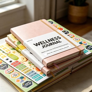 Planificador de Comidas para Mujeres, Cuaderno de Tapa Dura A5 (6.4"x8.3"), Impresión Personalizada, Muestra Gratis, Ajusta tus Metas de Bienestar - Product Image 2