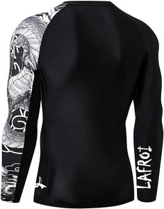 HUGE SPORTS Hombres Splice <span class=keywords><strong>UV</strong></span> Protección solar UPF 50 + Skins Rash Guard Mangas largas - Product Image 4