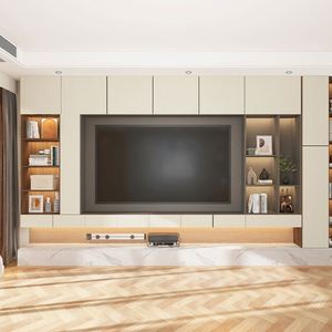 Mueble de TV LED Moderno y Elegante con Diseño Único, Amplio Espacio de Almacenamiento, Compatible con Televisores de 65+ Pulgadas, Madera MDF Resistente para Decoración de Hoteles y Salas de Estar - Product Image 2