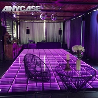 Sol de danse interactif 3D LED en verre trempé étanche TM 60x60cm (2x2ft) à assemblage rapide pour locations d'événements