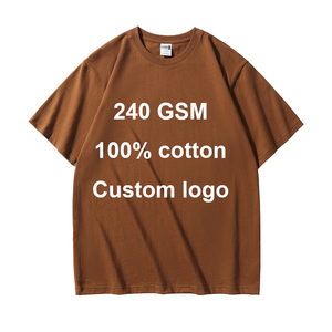 Camiseta de Algodón de Alta Calidad de 240 g/m², Estilo Urbano, Hombros Caídos, Personalizable con Logotipo, para Hombre - Product Image 2