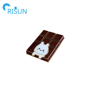 Venta al por mayor Kawaii DIY barra de chocolate esmalte Pin de solapa logotipo personalizado fábrica alimentos calorías o Fitness Chocolate caramelo esmalte Pin - Product Image 3