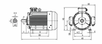 Moteur asynchrone hybride triphasé PMSM IE5 AC, moteur synchrone à aimants permanents super efficace