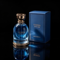Flacon de parfum de haute qualité en verre vide 30ml 50ml 100ml Flacon de parfum de luxe transparent avec couvercle argenté et boîte