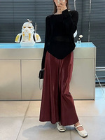 Falda Larga de Satén Sólido con Cintura Alta y Corte en A para Mujer, Estilo Sirena, Casual y Elegante para Primavera/Verano