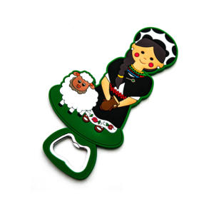 Aimant de réfrigérateur personnalisé avec logo personnalisé promotionnel chien rond 58mm bouton ouvre-bouteille magnétique <span class=keywords><strong>pour</strong></span> réfrigérateur - Product Image 1