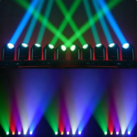 Projecteur de scène LED 5x80W à 5 têtes effet Tornado, Wash Zoom pour DJ, bar, fête, discothèque, équipement d'éclairage, tête mobile, stroboscope