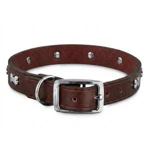 Collar de Cuero Genuino para Perro de la Colección Heritage, Calidad de Exportación de Divine International - Product Image 1