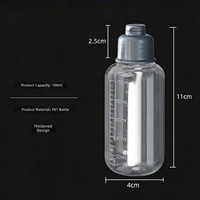 Bouteille en plastique PET transparente avec échelle graduée et bouchon à clapet, récipient de distribution de liquides pour appâts de pêche et stockage de médicaments