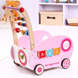 Jouets éducatifs Montessori en <span class=keywords><strong>bois</strong></span> pour les tout-petits <span class=keywords><strong>de</strong></span> 1 à 3 ans, poussette à pousser pour bébé - Product Image 2