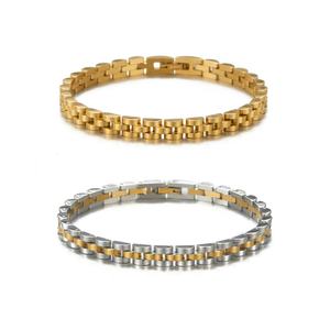 Bracelet Classique Multicolore en Acier Inoxydable pour Femme, 6mm, Plaqué Or et Argent, Idéal pour les Fêtes et Cadeaux - Product Image 1