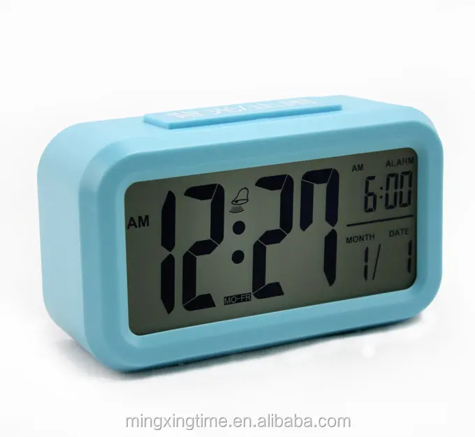 Intelligent alarm clock with backlight