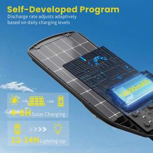 Venta al por Mayor de Farolas Solares LED para Exteriores, Impermeables IP65, de 50w, 100w, 150w, 200w, 250w, 300w, Integradas Todo en Uno - Product Image 4